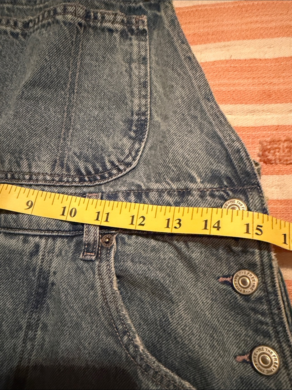 We The Free Blue Patchwork Heart Denim Overall dress - Picture 9 of 9